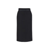 Fendi Black Virgin Wool Long Skirt for Women