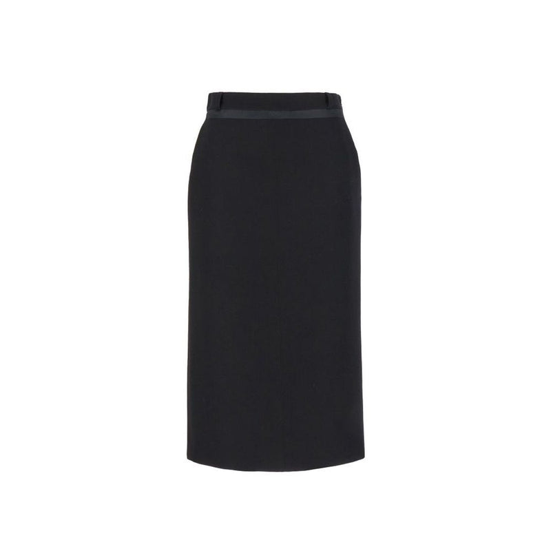Fendi Black Virgin Wool Long Skirt for Women