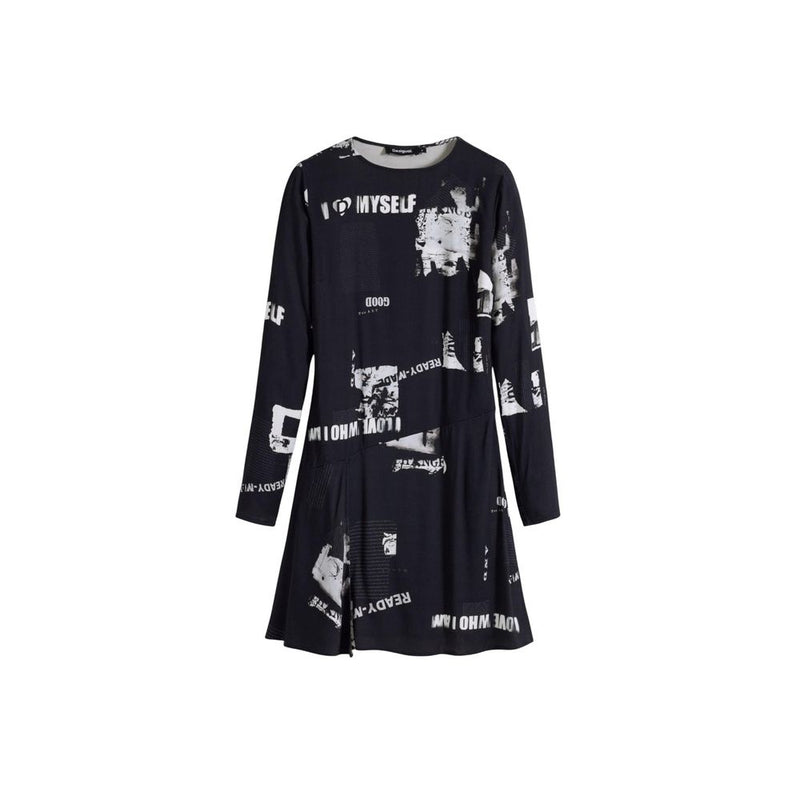 Desigual VEST_NEWSCORTO Black Viscose Short Dress for Women