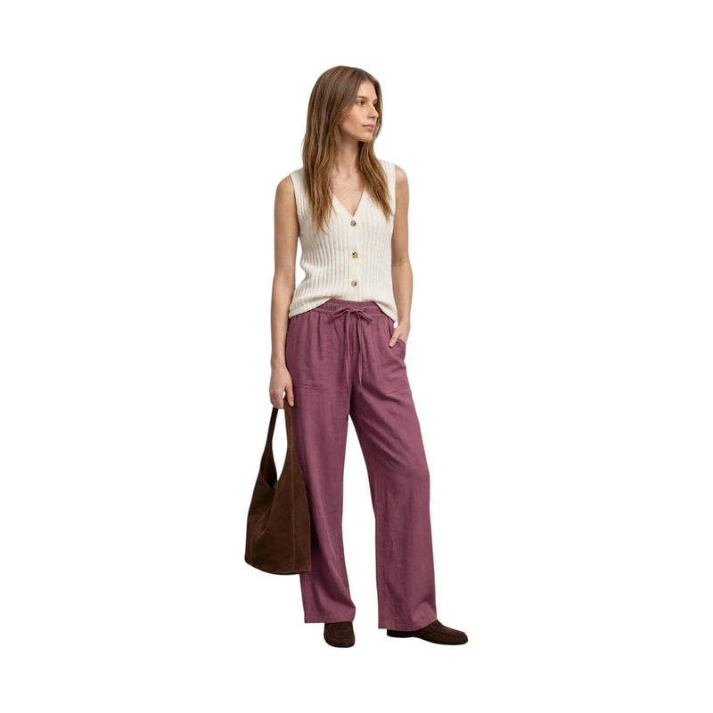 Pantalon décontracté Street One rose en viscose
