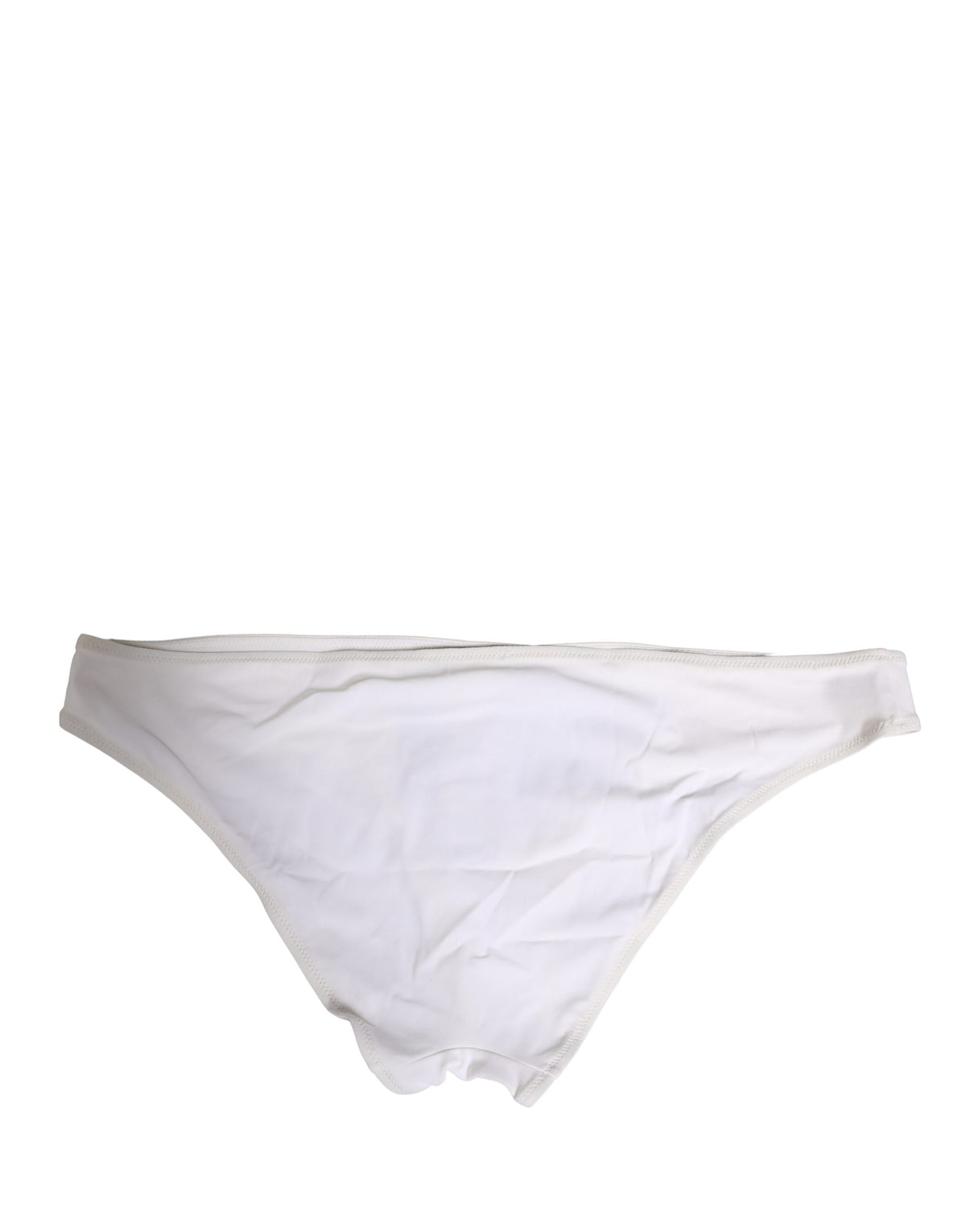 Dolce & Gabbana White DG Logo Plaque Bikini Bottom