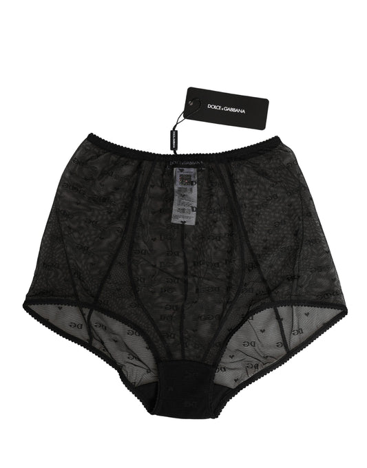 Dolce & Gabbana Black High Waist Girdle Panty Underwear