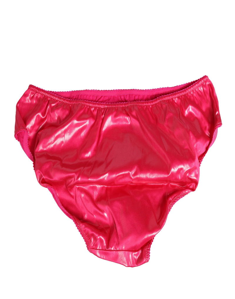 Dolce & Gabbana Pink Silk Satin High Waist Girdle Panty