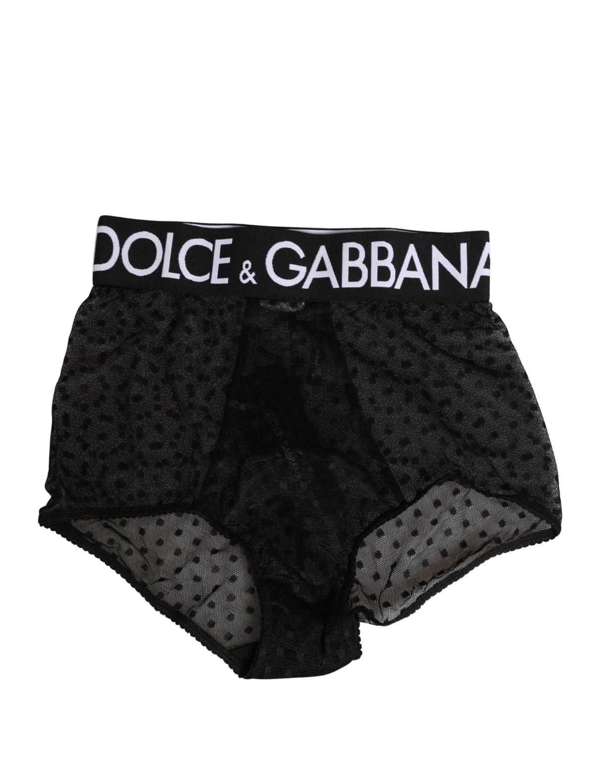 Dolce & Gabbana Black Logo Girdle High Waist Panty Underwear