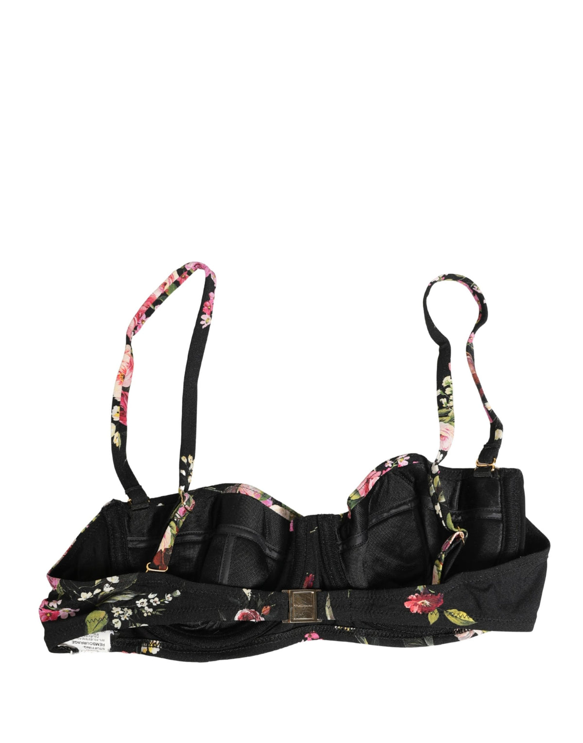 Dolce & Gabbana Padded Balconnet Bra - Black Floral Design