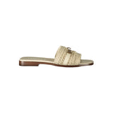 Twinset Beige Leather Women's Sandal - Chic & Versatile