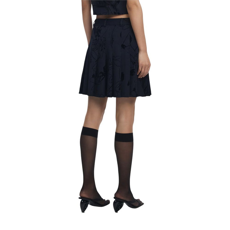 Mini-jupe noire en polyester Desigual