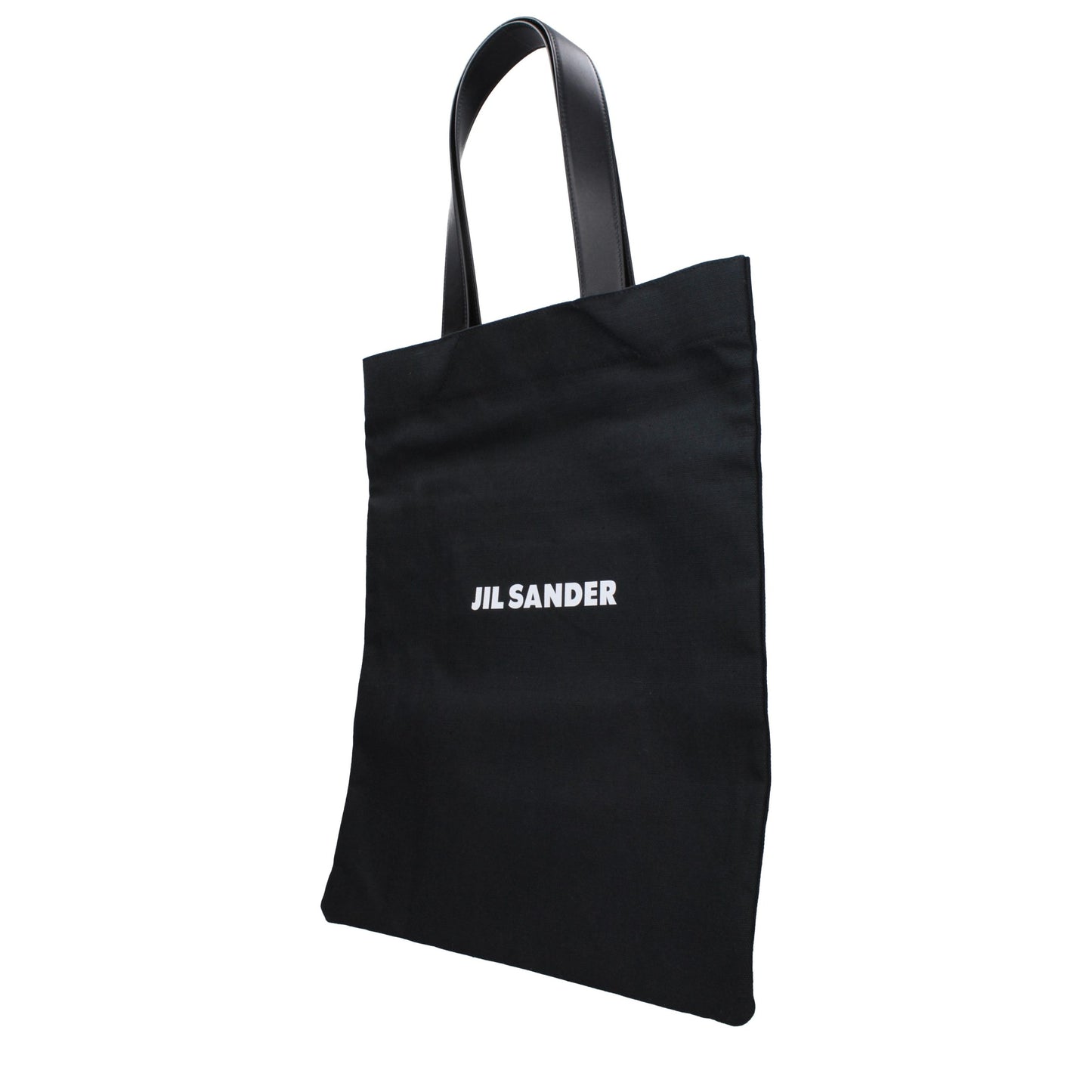Jil Sander Zwarte Linnen Schoudertas