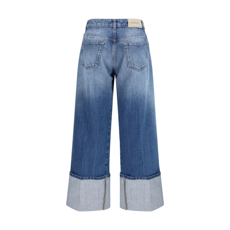 Givenchy Dégradé Blue Cotton Wide-Leg Jeans for Women
