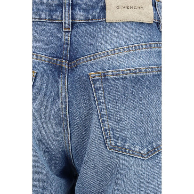 Givenchy Dégradé Blue Cotton Wide-Leg Jeans for Women