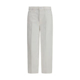Mother Denim Picket Fence White Cotton Bootcut Jeans