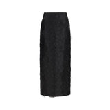 Max Mara Adepto Black Silk Long Skirt