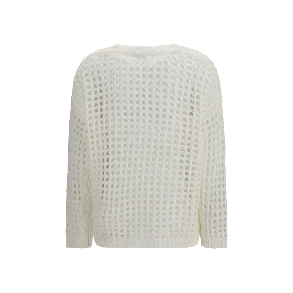 Max Mara Pure White Linen Sweatshirt for Women