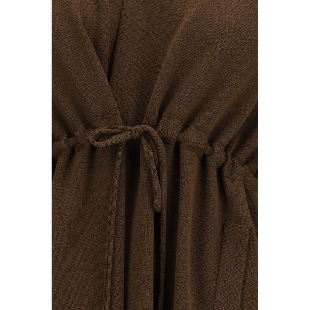 Ella Brown Viscose Coat - Versatile Women's Outerwear