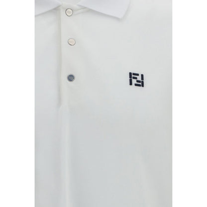 Polo Fendi en coton blanc