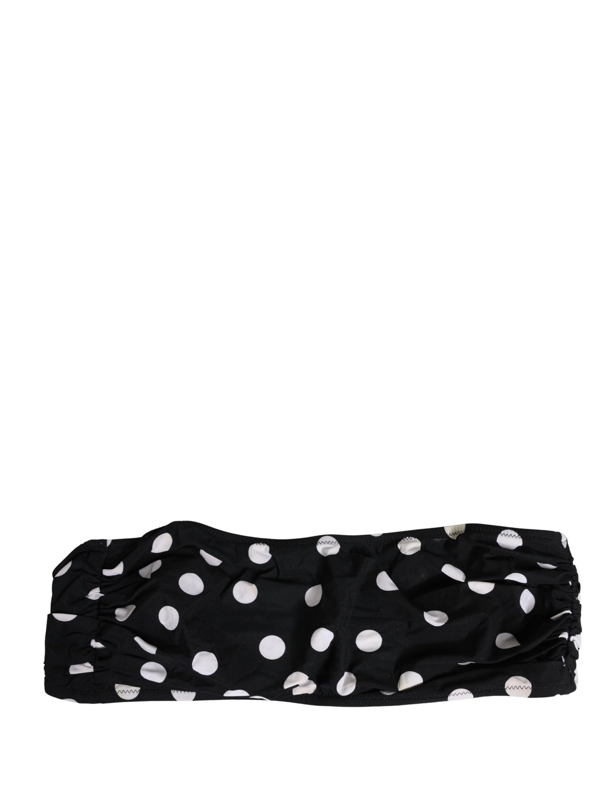Dolce & Gabbana Bandeau Bikini Top in Black and White Polka Dot