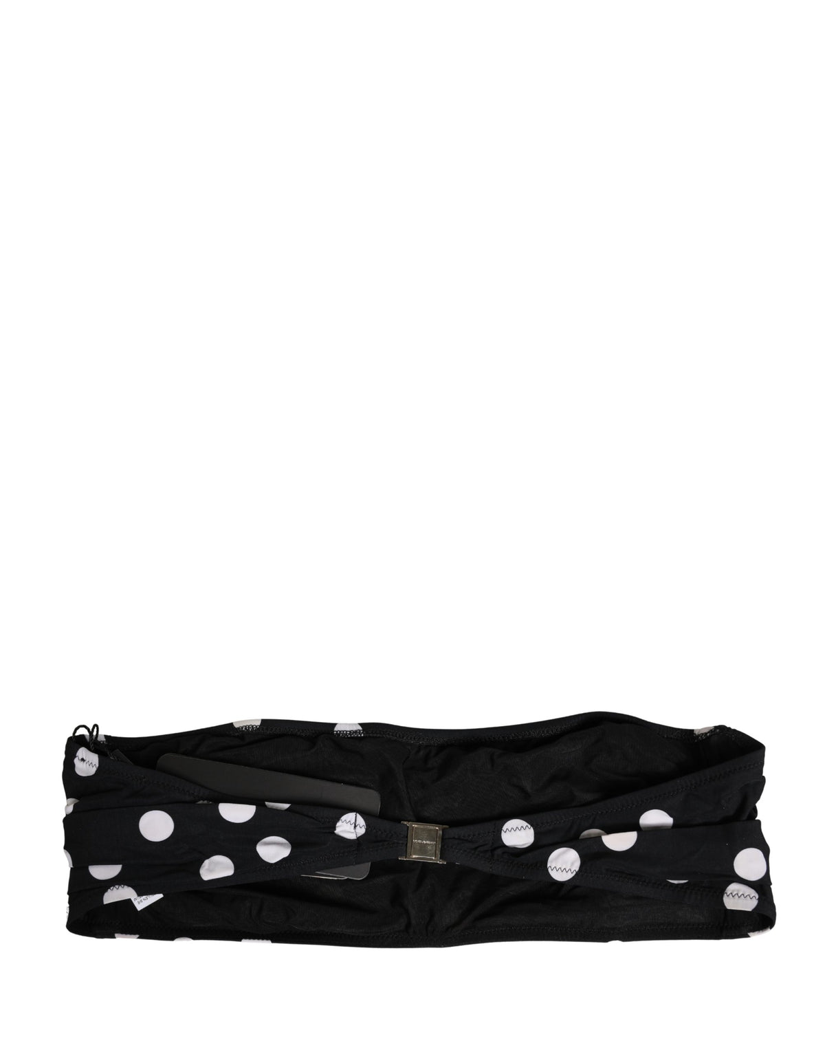 Dolce & Gabbana Bandeau Bikini Top in Black and White Polka Dot