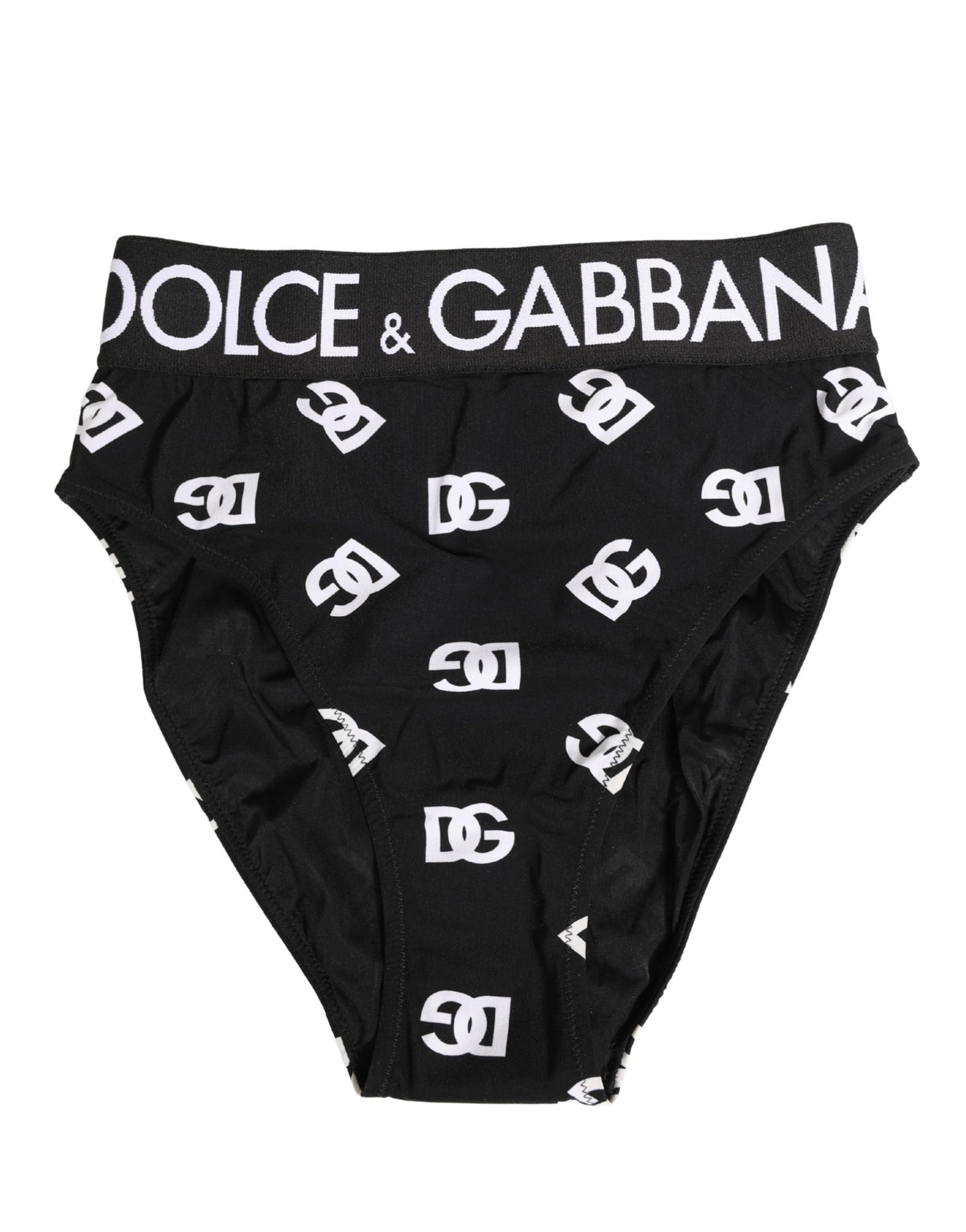Dolce & Gabbana Black Logo Waistband Midi Brief Underwear