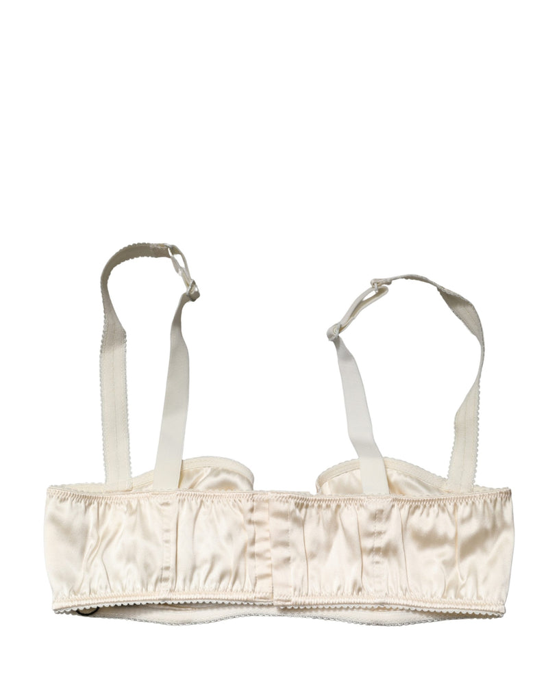 Dolce & Gabbana Off White Semi-Pad Underwire Balconette Bra