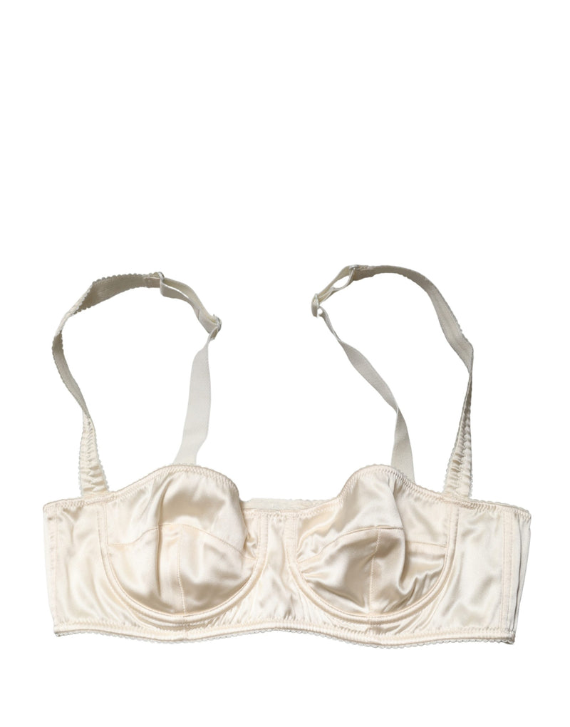 Dolce & Gabbana Off White Semi-Pad Underwire Balconette Bra