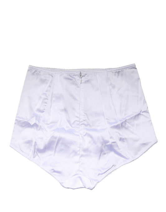 Dolce & Gabbana White Silk Blend High Waist Girdle Panty