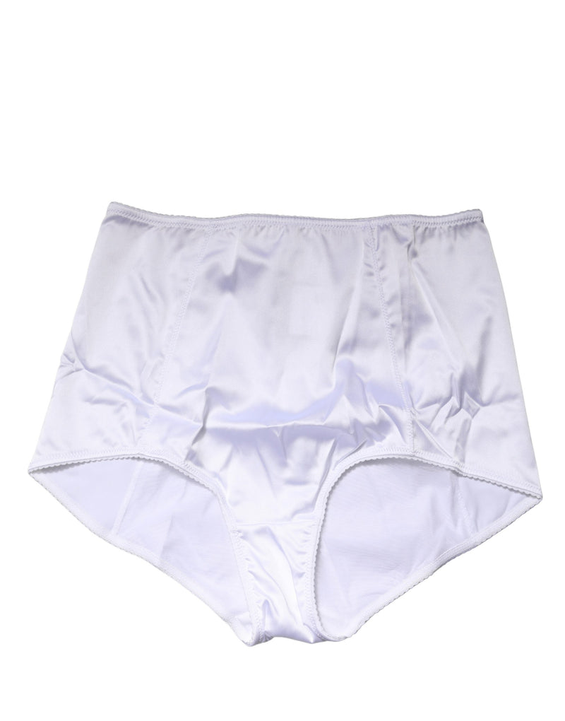 Dolce & Gabbana White Silk Blend High Waist Girdle Panty