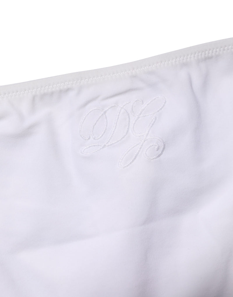 Dolce & Gabbana White Side-Tie Bikini Bottom