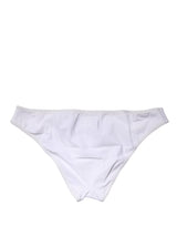 Dolce & Gabbana White Nylon Stretch Mid Waist Brief Panty