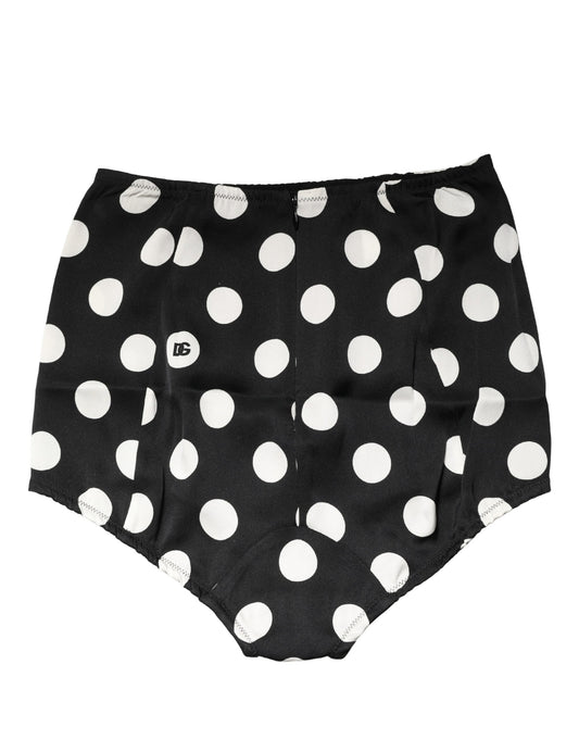 Dolce & Gabbana High Waist Girdle Panty - Black Polka Dot
