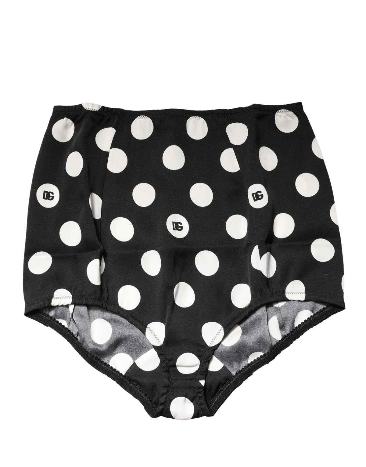 Dolce & Gabbana High Waist Girdle Panty - Black Polka Dot