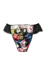 Dolce & Gabbana Black Floral Lace Mid Waist Brief Panty