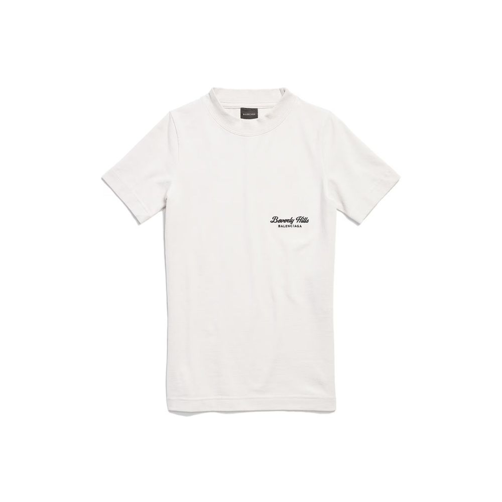 Balenciaga White Cotton T-Shirt for Women