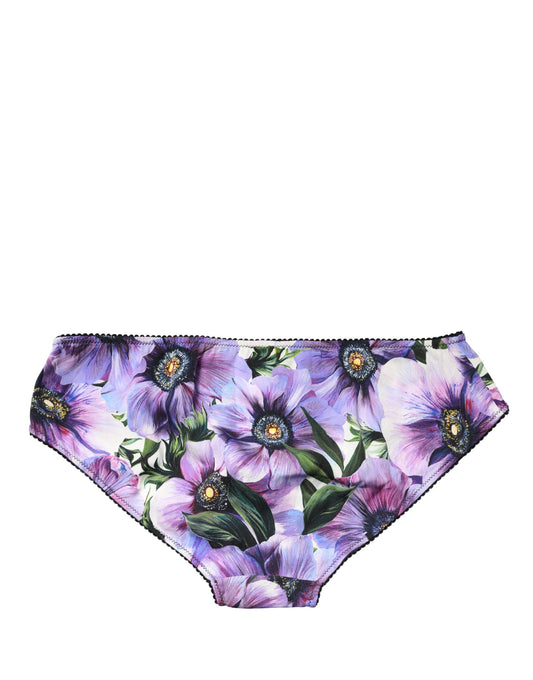 Dolce & Gabbana Multicolor Floral Mid Waist Brief Panty