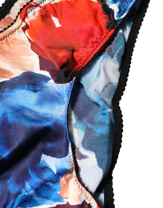 Dolce & Gabbana Multicolor Floral Mid Waist Brief Panty