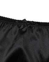 Dolce & Gabbana Black Silk Stretch Mid Waist Brief Panty