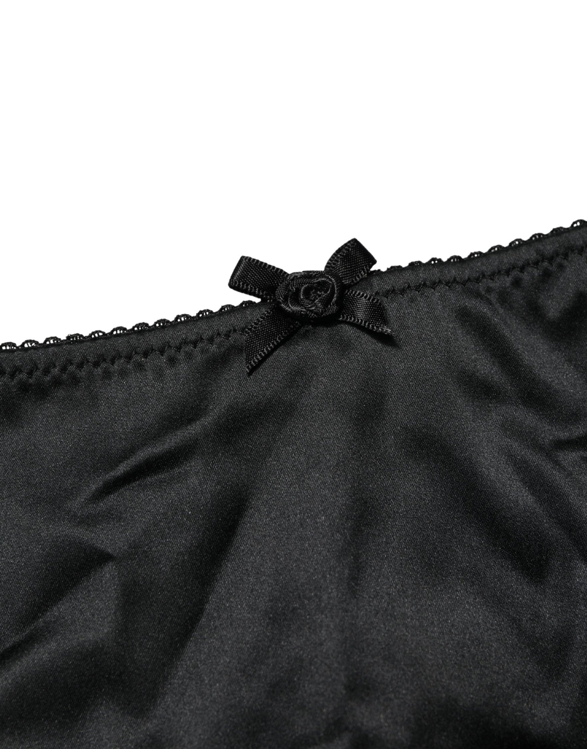 Dolce & Gabbana Black Silk Stretch Mid Waist Brief Panty