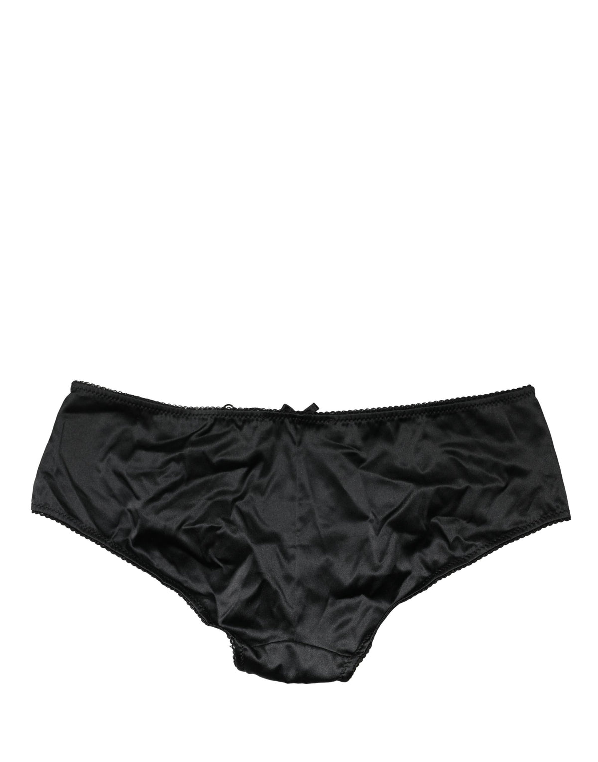 Dolce & Gabbana Black Silk Stretch Mid Waist Brief Panty