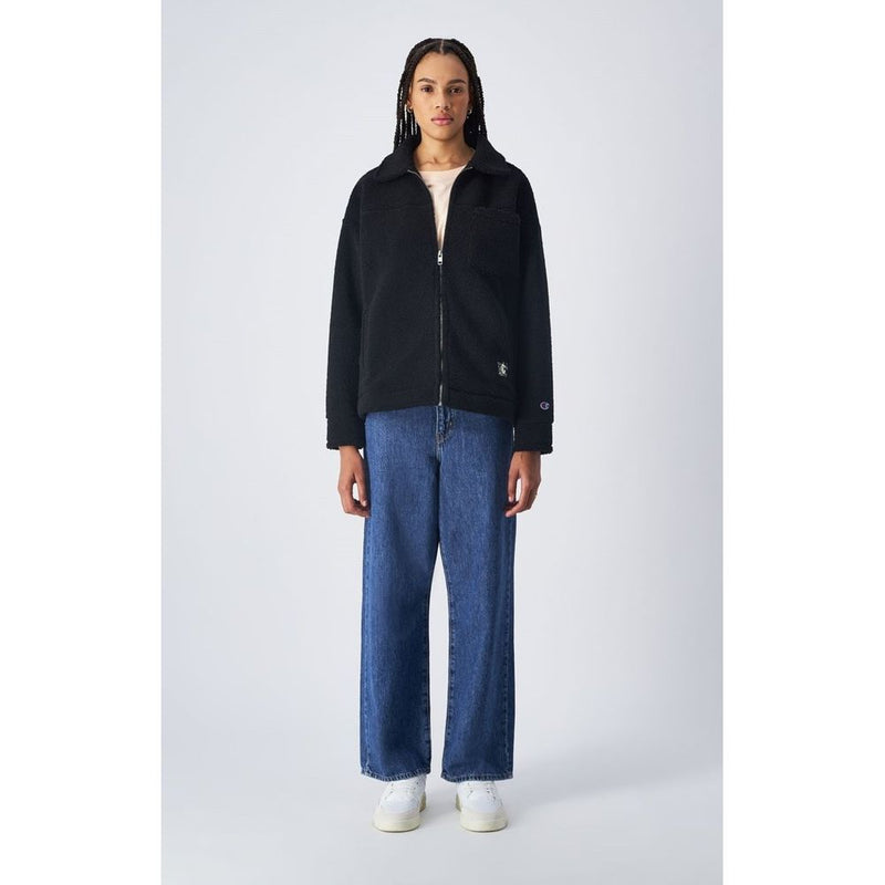 Champion Black Polyester Full-Length Jacket for Women