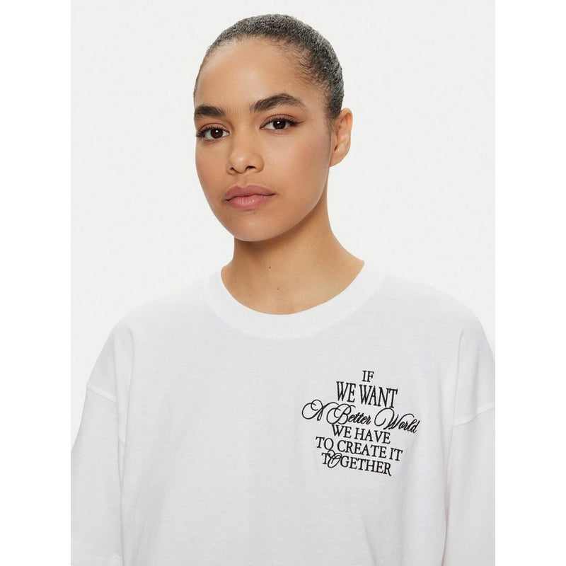 Champion White Cotton T-Shirt for Women - XS