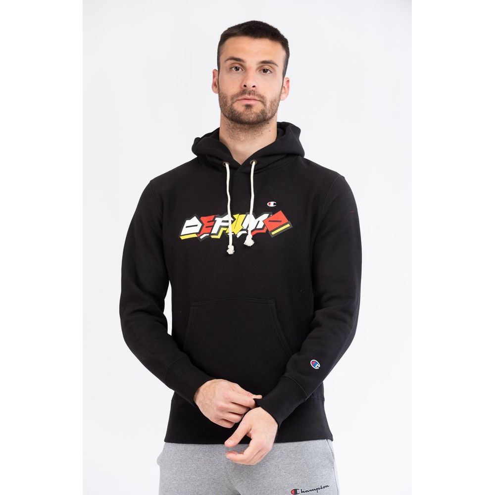 Champion Black Cotton Sweatshirt - Classic Comfort for Men