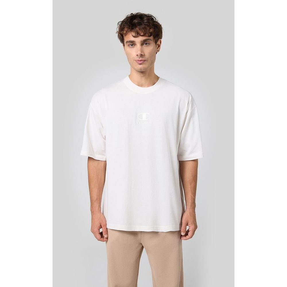 Champion White Cotton T-Shirt - Comfortable and Stylish