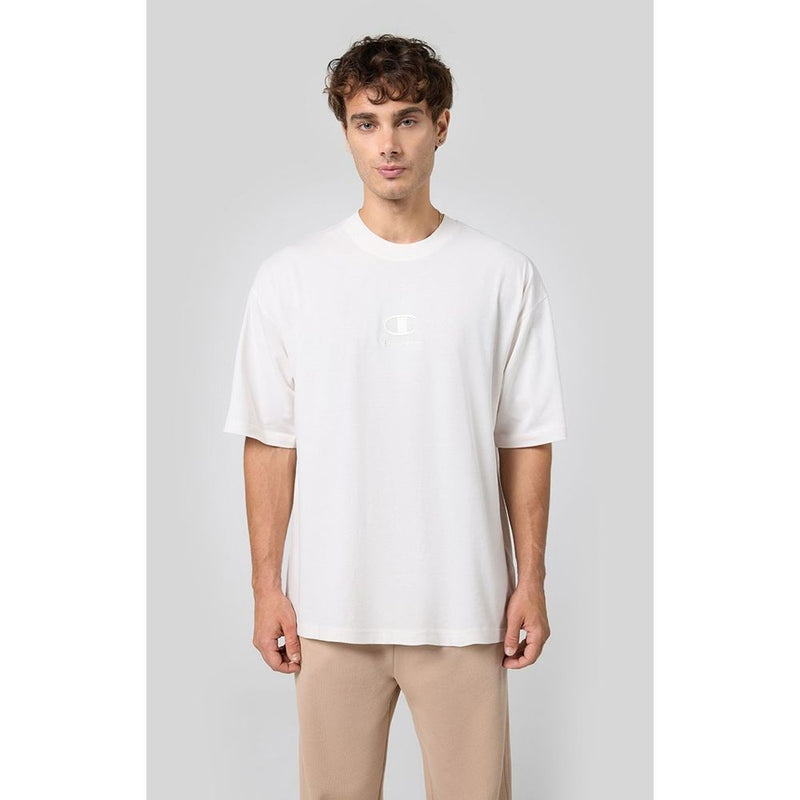 Champion White Cotton T-Shirt - Comfortable and Stylish