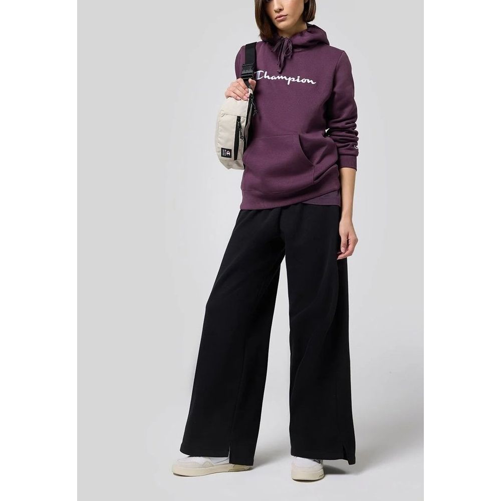 Champion Black Cotton Casual Pants for Women