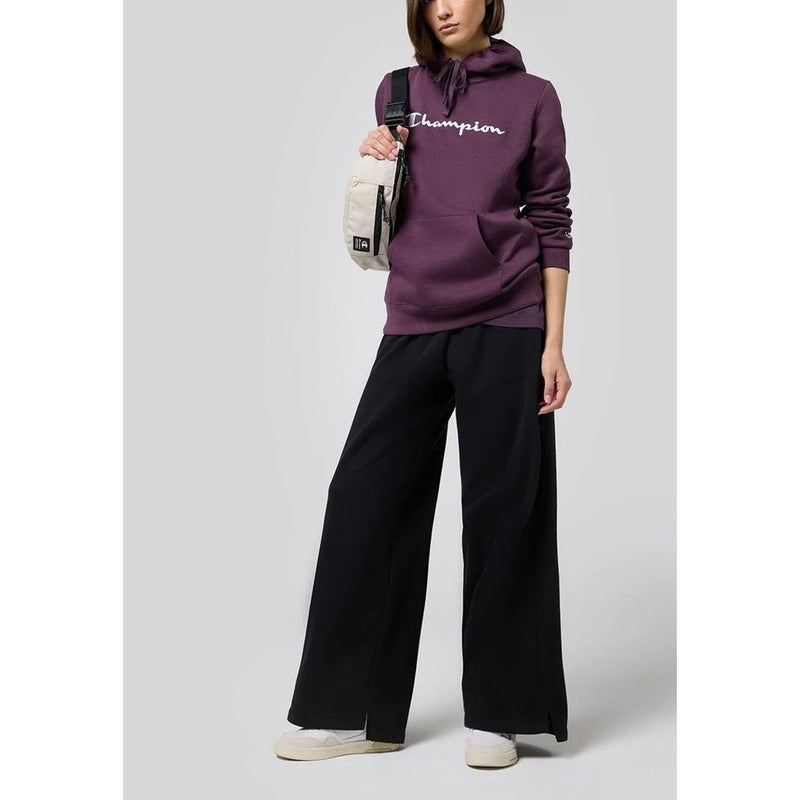 Champion Black Cotton Casual Pants for Women