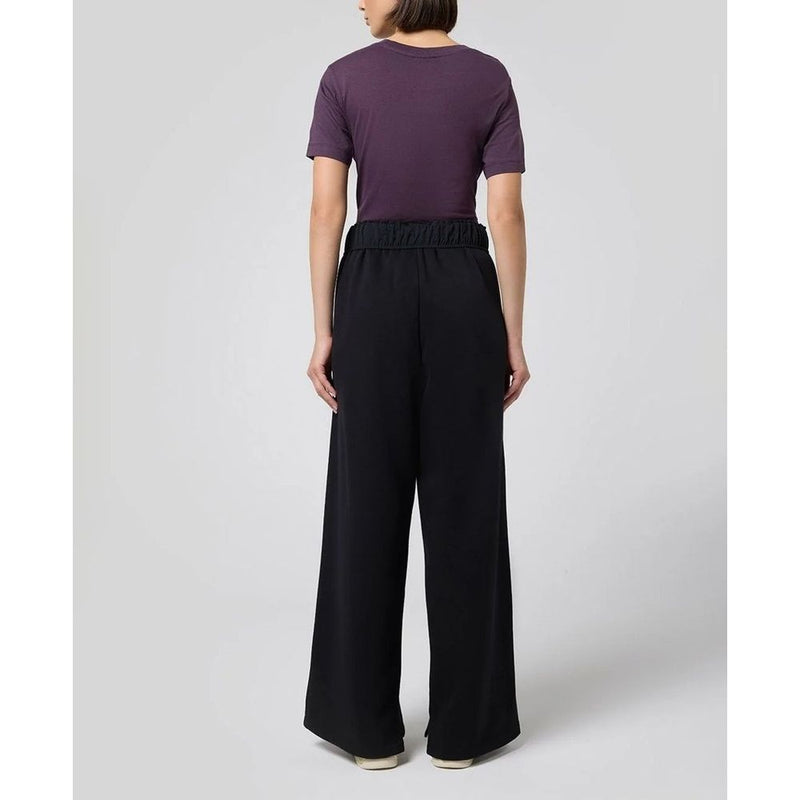 Champion Black Cotton Casual Pants for Women