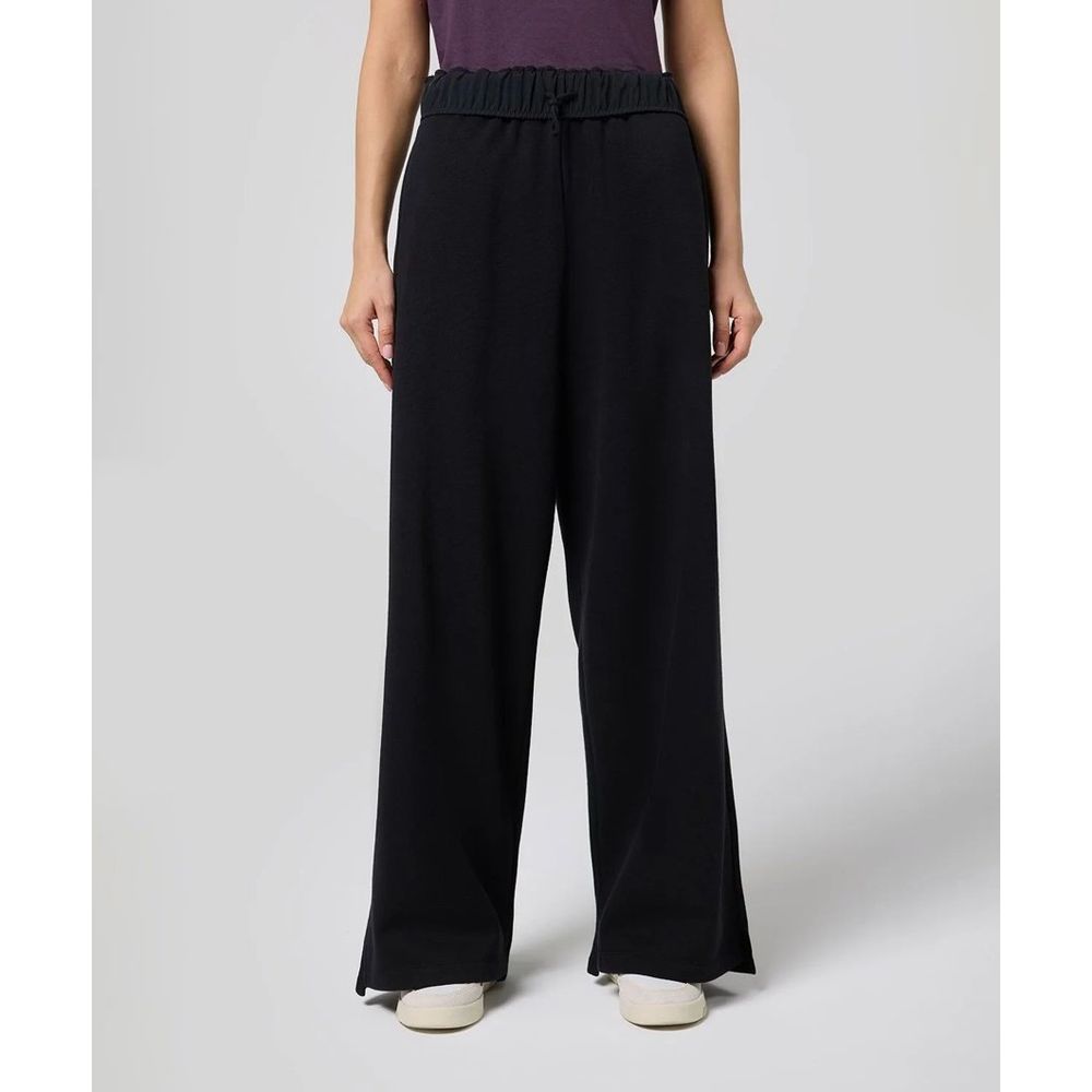 Champion Black Cotton Casual Pants for Women