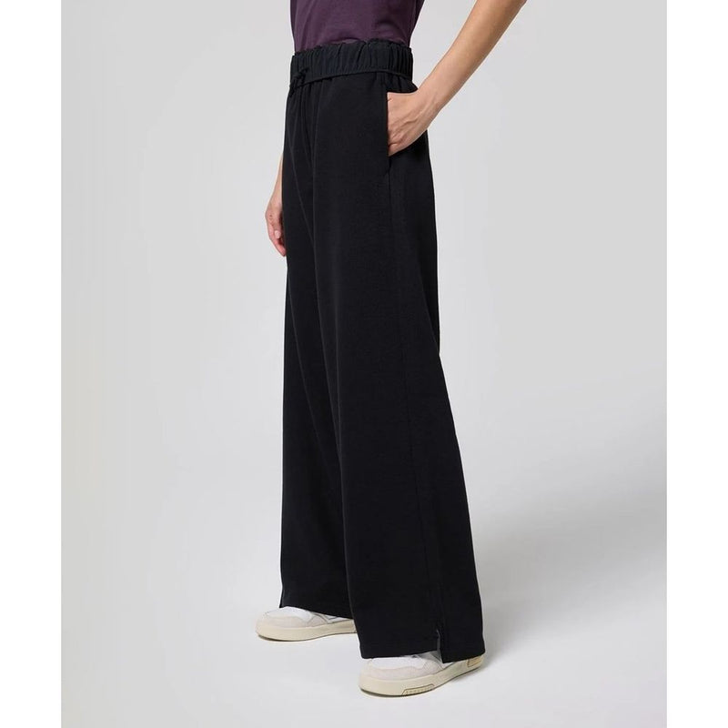 Champion Black Cotton Casual Pants for Women