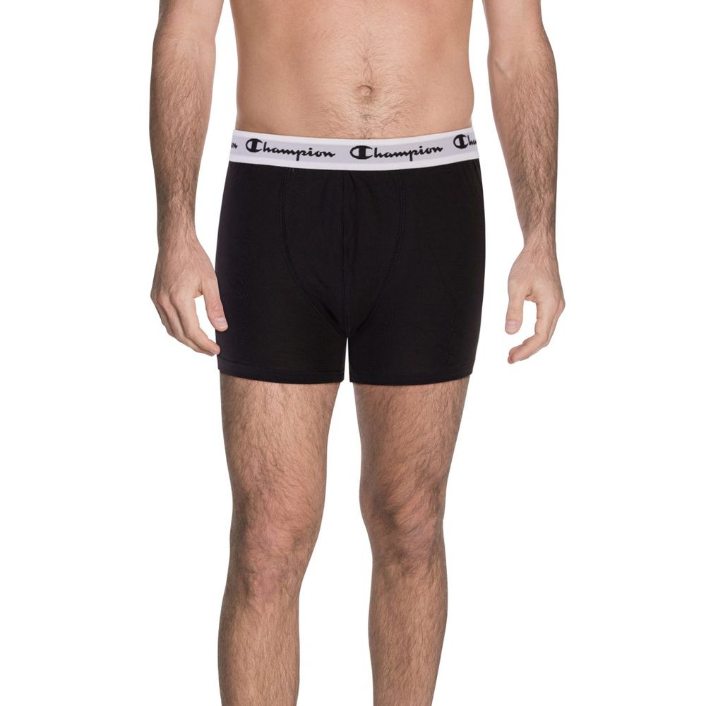 Champion Black Cotton Boxers - 2-Pack for Ultimate Comfort