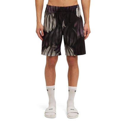 MSGM Purple Cotton Bermuda Shorts