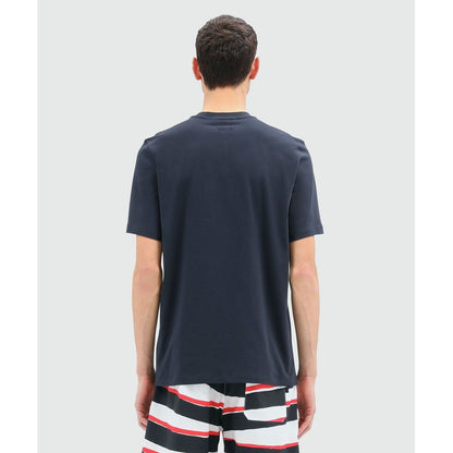 MSGM Blue Cotton T-Shirt